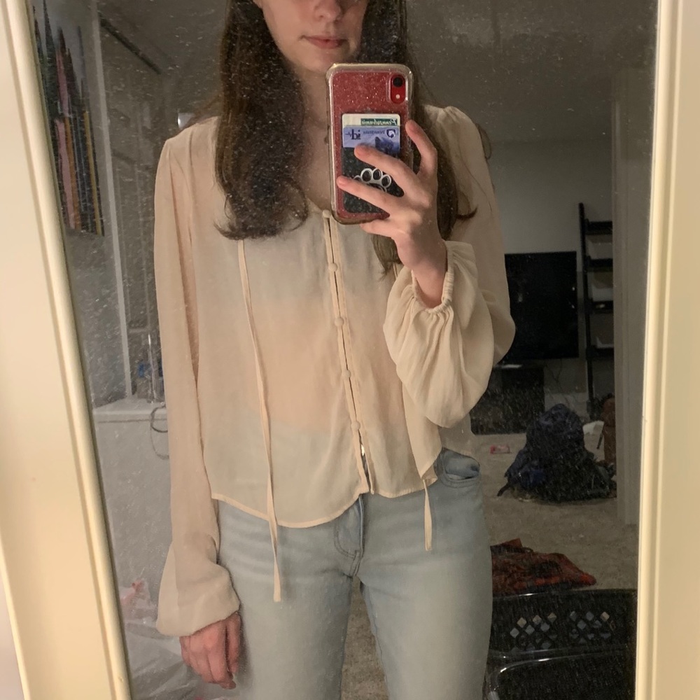 Forever 21 Cream Blouse